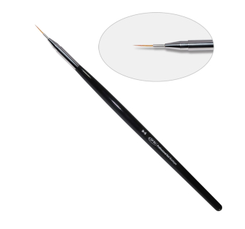7D. Кисть для дизайна круглая 0-s PNB, нейлон/Nail Art Brush round 0-s, nylon