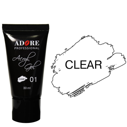 AcrylGel Adore Сlear прозрачный №1, 30 мл
