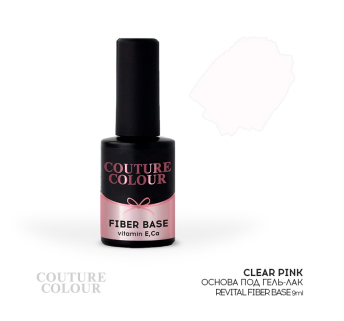 Прозрачно-розовая файбер база Couture Colour Revital Fiber Base Clear Pink 9 мл