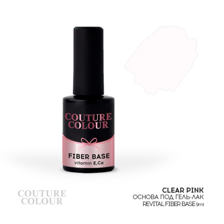 Прозрачно-розовая файбер база Couture Colour Revital Fiber Base Clear Pink 9 мл