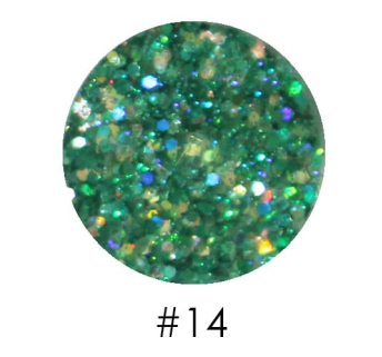 Брокат для декора ногтей 2,5 г №14
