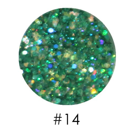 Брокат для декора ногтей 2,5 г №14