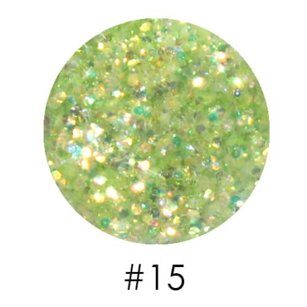 Брокат для декора ногтей 2,5 г №15