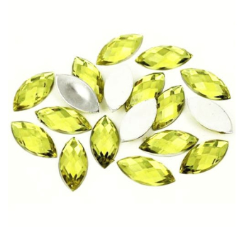 Стрази акрилові Marquise Jonquil 3 * 6 mm, 20 шт