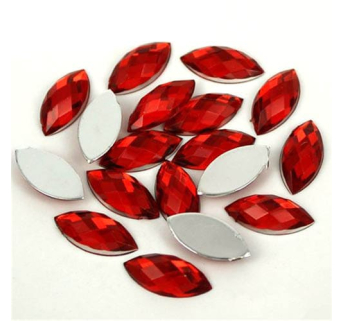 Стрази акрилові Marquise Light Siam 3 * 6 mm, 20 шт