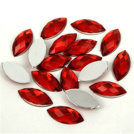 Стразы акриловые Marquise Light Siam 3*6 mm, 20 шт