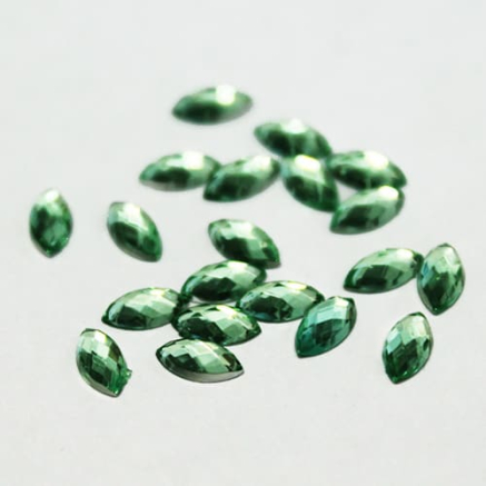 Стрази акрилові Marquise Peridot 3 * 6 mm, 20 шт