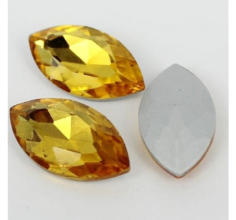 Стрази акрилові Marquise Topaz 3 * 6 mm, 20 шт