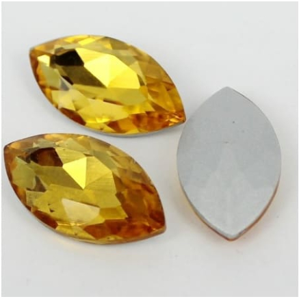 Стрази акрилові Marquise Topaz 3 * 6 mm, 20 шт