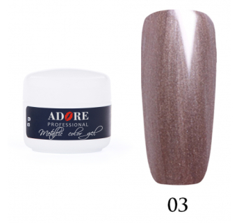 Гель-краска Adore Metallic color gel 5 г без липкого слоя №03