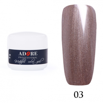 Гель-краска Adore Metallic color gel 5 г без липкого слоя №03
