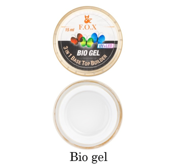 Прозрачный био-гель F.O.X Bio gel (3 in 1 Base/Top/Builder)  15 ml