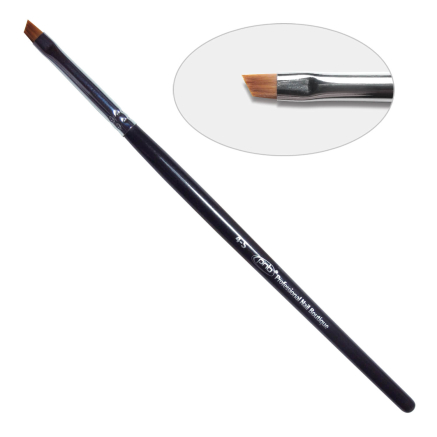 5D. Кисть для дизайна скошенная 4-s PNB, нейлон/Nail Art Brush slant 4-s, nylon