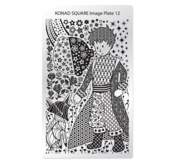 Мини пластина для стемпинга Konad Square Image Plate 12