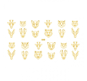 Трафарет-слайдер NailCrust Adore 049 (gold)