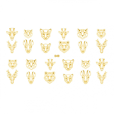 Трафарет-слайдер NailCrust Adore 049 (gold)