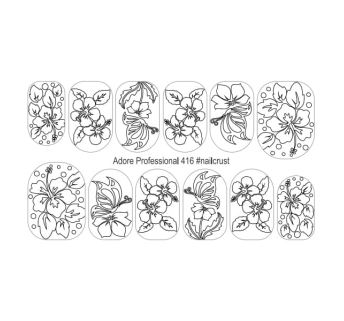 Трафарет-слайдер NailCrust Adore 416