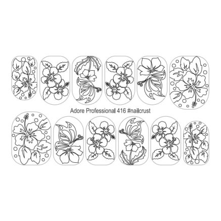Трафарет-слайдер NailCrust Adore 416