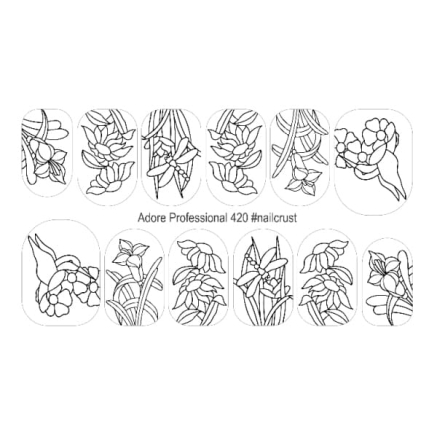 Трафарет-слайдер NailCrust Adore 420