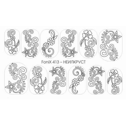 Трафарет-слайдер NailCrust FoniX 413