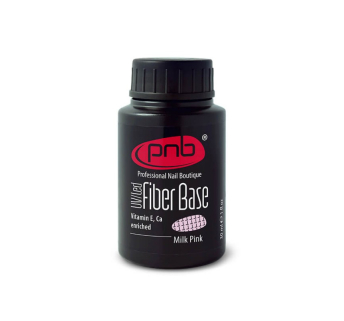 База с нейлоновыми волокнами Fiber Base PNB, молочно розовая, milk pink, 30 мл