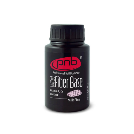 База с нейлоновыми волокнами Fiber Base PNB, молочно розовая, milk pink, 30 мл