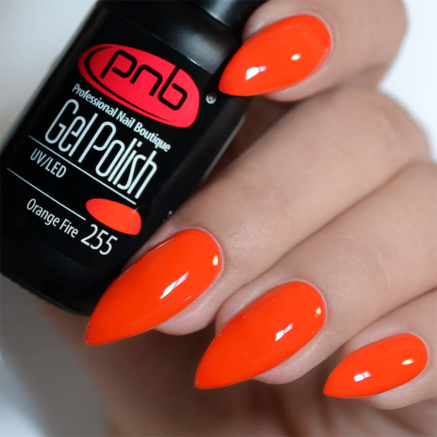 Гель-лак PNB Orange Fire 255, 8 мл