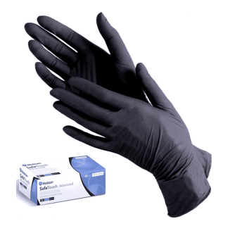 Нитриловые черные перчатки SafeTouch® Advanced Black размер XS - пара