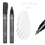 Chrom metal nail pen (Silver) - ручка для дизайну нігтів Designer