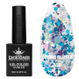 Гель лак Cosmo Glitter 530 Designer (9мл.) - з конфетті різних розмірів