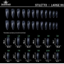 Fast gel tips №6 (Stiletto, large size) - Гелеві типси Designer