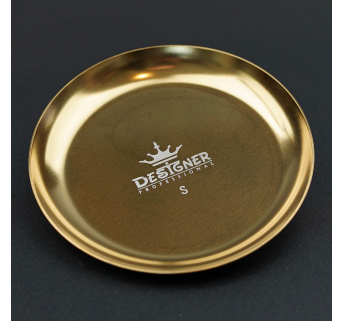 Металевий лоток для інструментів 'Круглий' 10 см. Designer Gold - 442 S