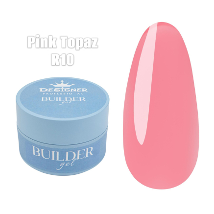 Builder Gel 30 мл., Designer (Моделюючий гель) R10 Pink Topaz