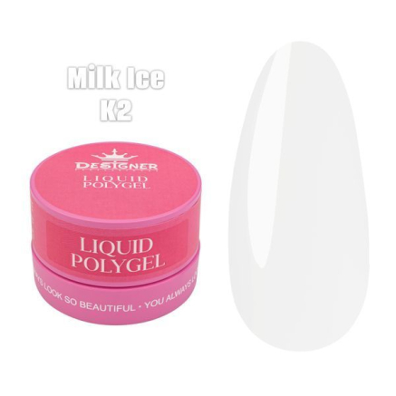Рідкий полігель (30 мл., в банці) Designer К2 Milk Ice
