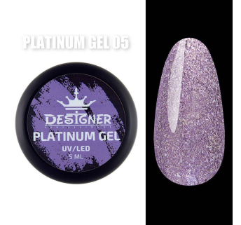 Platinum Gel 5 мл., Designer (Гель з шиммером) - Фіолетовий №5