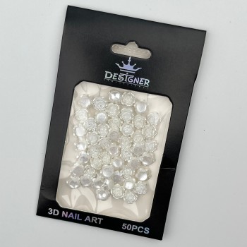 3D декор для об'ємного дизайну нігтів 'Білі трояндочки' Дизайнер - C25 3D декор для об'ємного дизайну нігтів 'Білі трояндочки' Дизайнер - C25