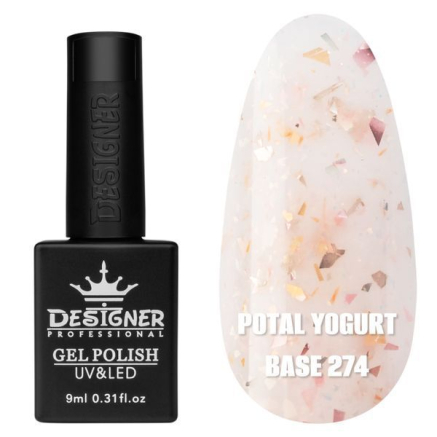 Кольорова база Potal yogurt base 274 Designer (9 мл.) - з кольоровою поталлю
