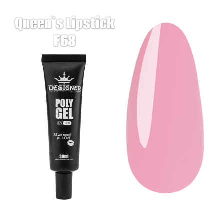Полігель Queen`s Lipstick F68 (30 мл.) Designer