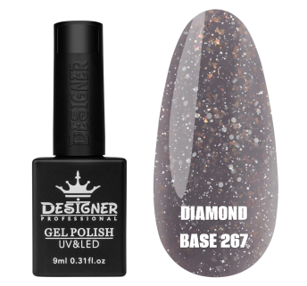 Базове покриття Diamond Base 267 Designer (9 мл.) - с легким світловідбивним ефектом