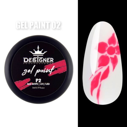 Gel Paint P2 (Рожевий) 5 мл. - Гель фарба Designer