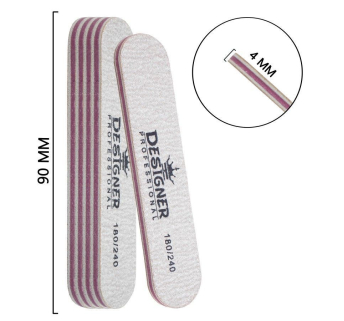Двостороння овальна міні пилка (180/240 грит.) - Nailfile Designer