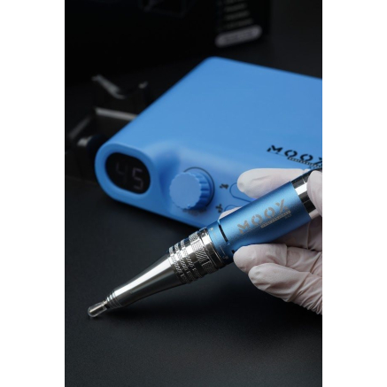 Фрезер Мокс X100 (Sky blue) на 45 000 об/хв. та 70W. для манікюру та педикюру Фрезер Мокс X100 (Sky blue) на 45 000 об/хв. та 70W. для манікюру та педикюру