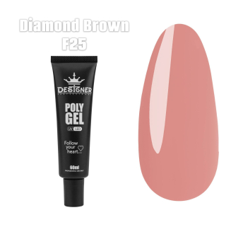 Полигель (60 мл.) Designer F25 Diamond Brown