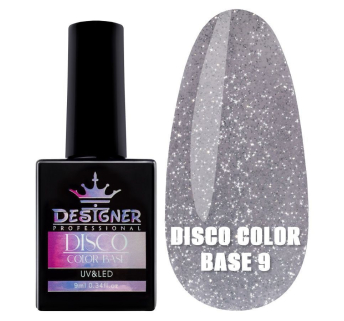 Світловідбивне базове покриття №9 (Ліловий), 9 мл. - Disco Color Base Designer