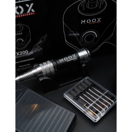 Фрезер Мокс X200 (Black) на 50 000 об/хв. та 70W. для манікюру та педикюру Фрезер Мокс X200 (Black) на 50 000 об/хв. та 70W. для манікюру та педикюру