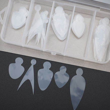Nail Molds Mini Box 2, 60 шт. (5 форм) - Силіконові молди для верхніх форм та французького манікюру Designer