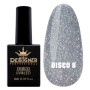 Світловідбивний гель-лак №8 (Темне срібло), 9 мл. - Disco gel polish Designer