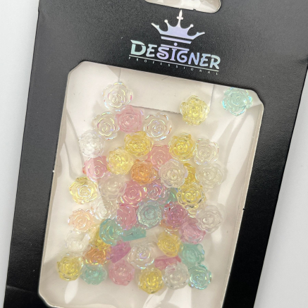 3D декор для об'ємного дизайну нігтів 'Вітражні троянди' Designer - C13