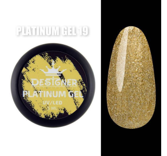 Platinum Gel 5 мл., Designer (Гель з шиммером) - Жовтий №19