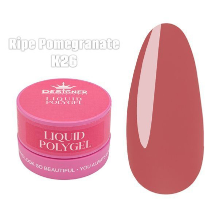 Рідкий полігель (30 мл., в банці) Designer К26 Ripe Pomegranate